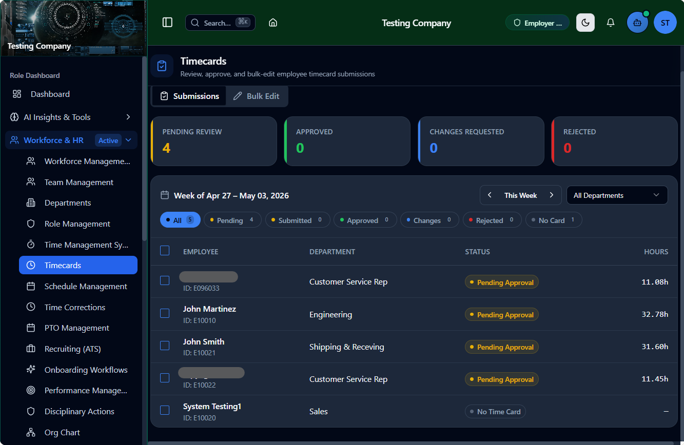 Approve timesheets in seconds
